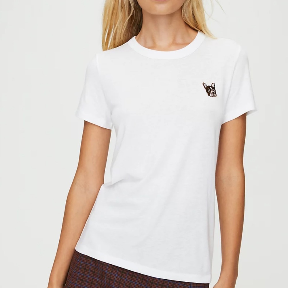 Aritzia, Sunday Best, Candy T-shirt with avocado embroidery, XXS, never worn